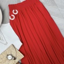 Small Red Comfy Pocket Maxi Skirt 