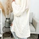 Beige One Size Fits Most Embroidered Floral Vine Lace Cardigan