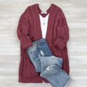 Small Cherry  Buttery Soft Cable knit Cardigan