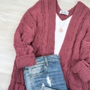 Small Cherry  Buttery Soft Cable knit Cardigan