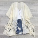 Ivory  Daisy Embroidered Kimono / Kimonos Lightweight spring summer cardigan