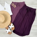 Small Eggplant Spring Summer Tulip Pocket Skirt