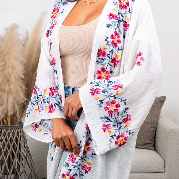 Elsa Flower Embroidered Cardigan