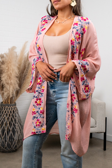 Elsa Flower Embroidered Cardigan