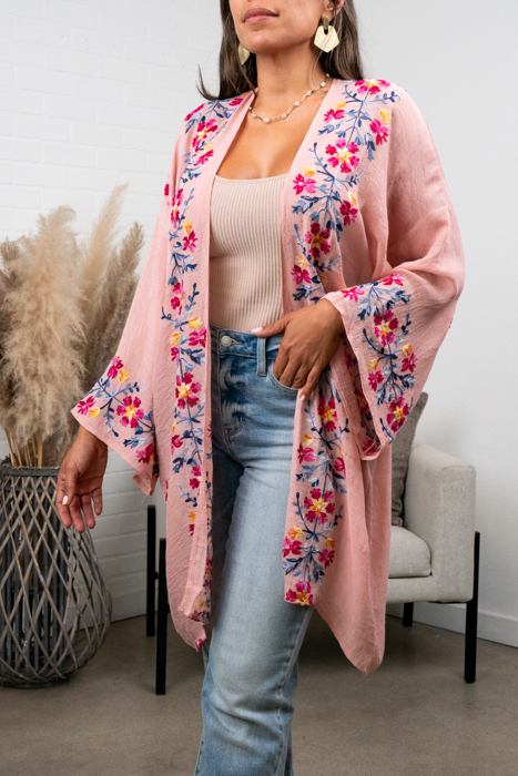 Elsa Flower Embroidered Cardigan