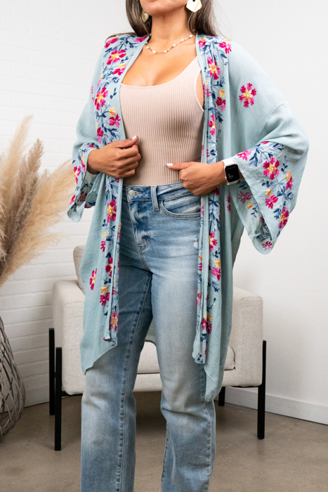 Elsa Flower Embroidered Cardigan