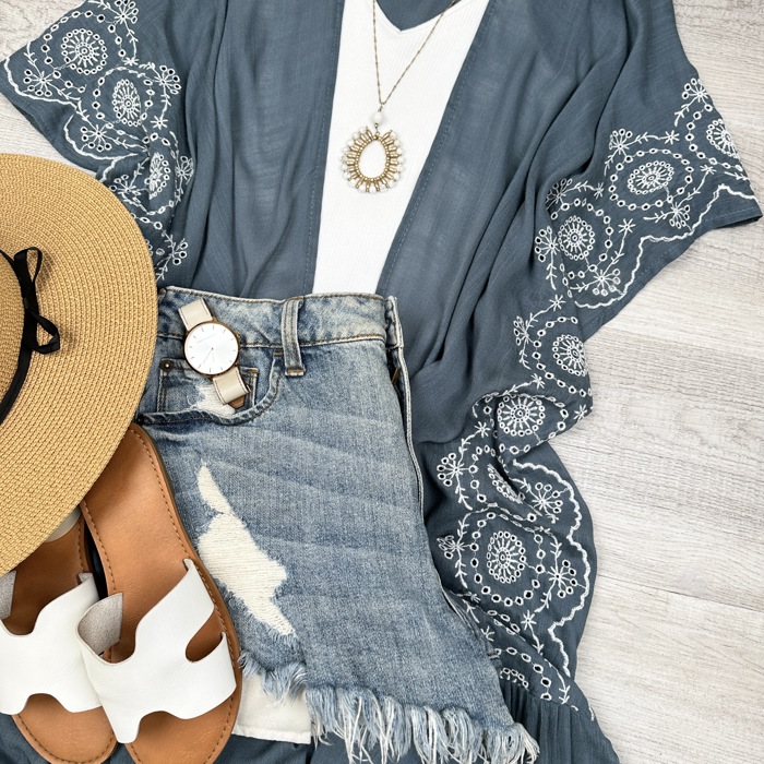 Eliana Embroidered Cardigan kimono