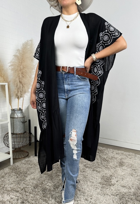 Eliana Embroidered Cardigan kimono
