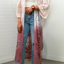 One Size Fits Most Rose Ombre Bohemian Lace Kimono