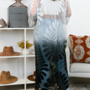 One Size Fits Most Black Ombre Bohemian Lace Kimono
