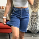 Dark Wash Small Regina High waisted Bermuda Shorts