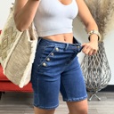 Dark Wash Small Regina High waisted Bermuda Shorts