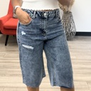 Dark Wash Large Adi Distressed Jorts