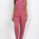 S-M Mauve Barbara Sleeveless Jumpsuit