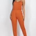 S-M Rust Barbara Sleeveless Jumpsuit