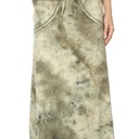 Small Olive Luna Tie Dye Maxi Skirt