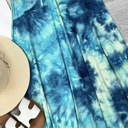 Small Teal Luna Tie Dye Maxi Skirt