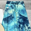 Large Teal Luna Tie Dye Maxi Skirt