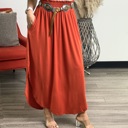 One Size Fits Most Rust Mari Maxi skirt