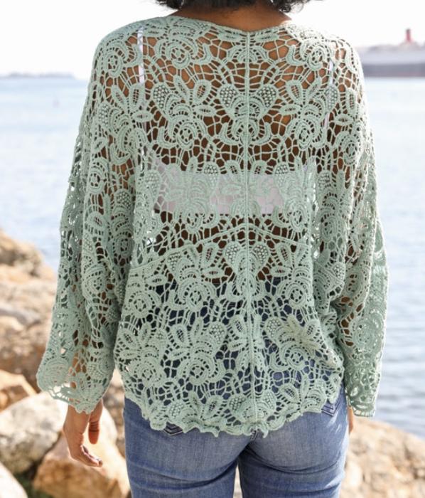 Layla Embroidered  Floral Kimono Wrap