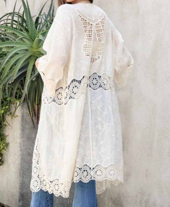 Breanna Embroidered Kimono