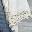 One Size Fits Most Ivory Breanna Embroidered Kimono