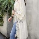 One Size Fits Most Ivory Breanna Embroidered Kimono