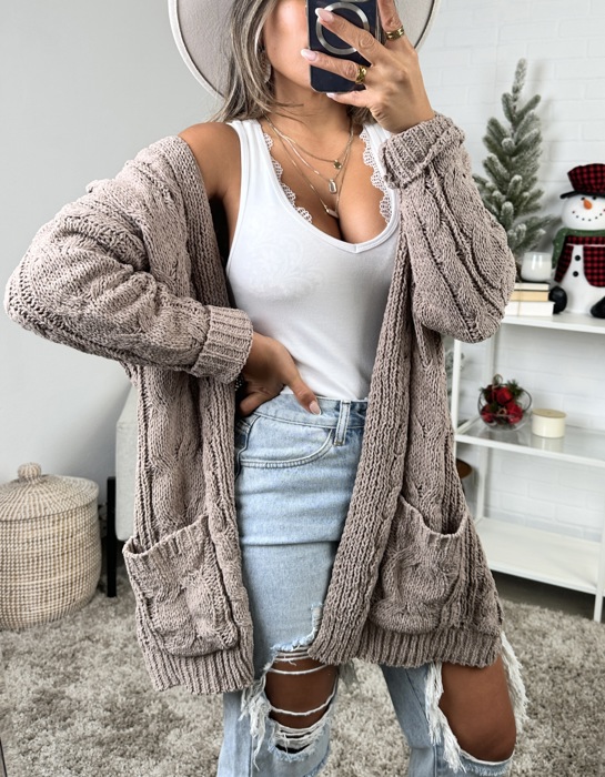 Buttery Soft Cable knit Cardigan