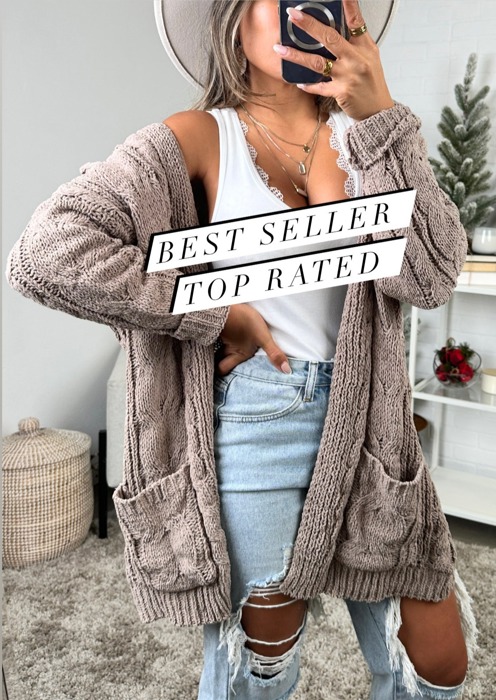 Buttery Soft Cable knit Cardigan