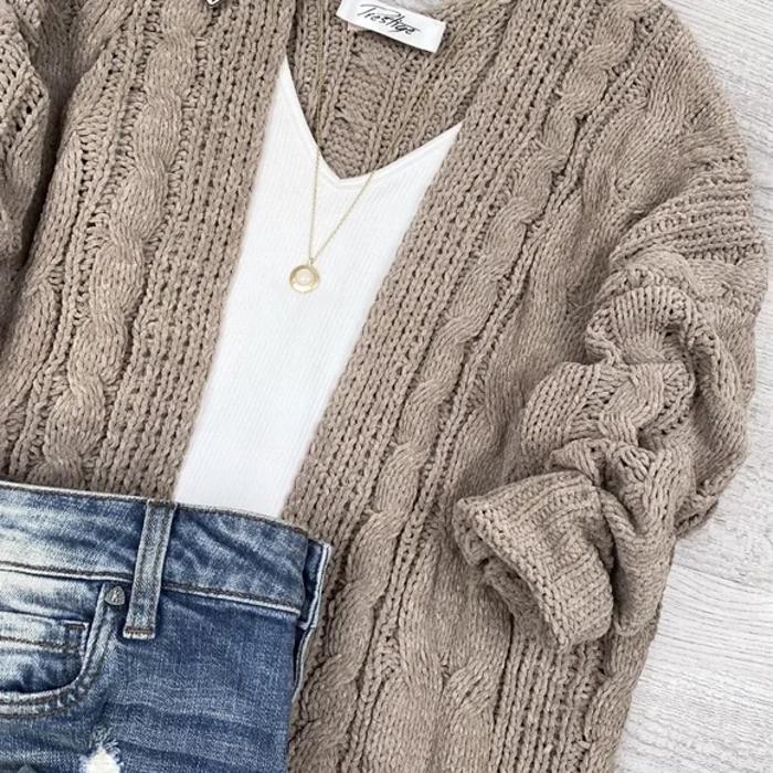Buttery Soft Cable knit Cardigan