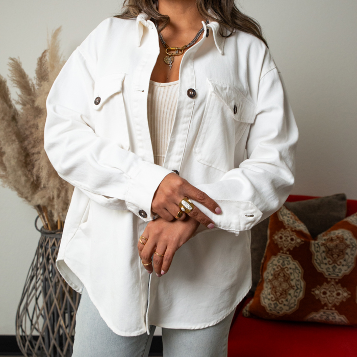 Kara Oversized Button Up Denim Jacket