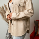Small Khaki Kara Oversized Button Up Denim Jacket