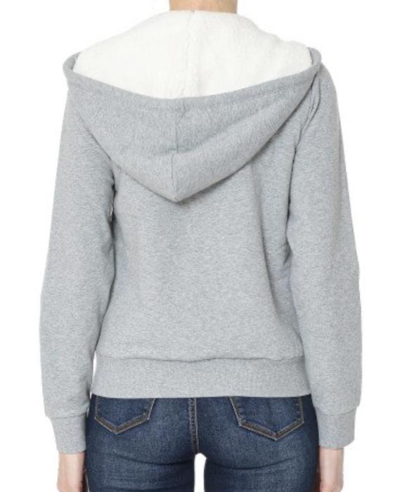 Sherpa lined Zip-up Hoodie