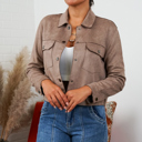 Large Coco Lyssa Suede Trucker Jacket