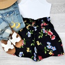 Large Black Lily Floral Shorts