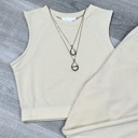 Large Beige Julie French Terry Top Jogger 2 pice Set