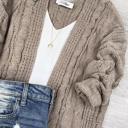 S-M Buttery Soft Cable knit Cardigan