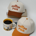 Brown Coffee Run Snapback A Frame  Baseball Hat