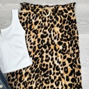 S-M Leopard Elena Buckle Pant