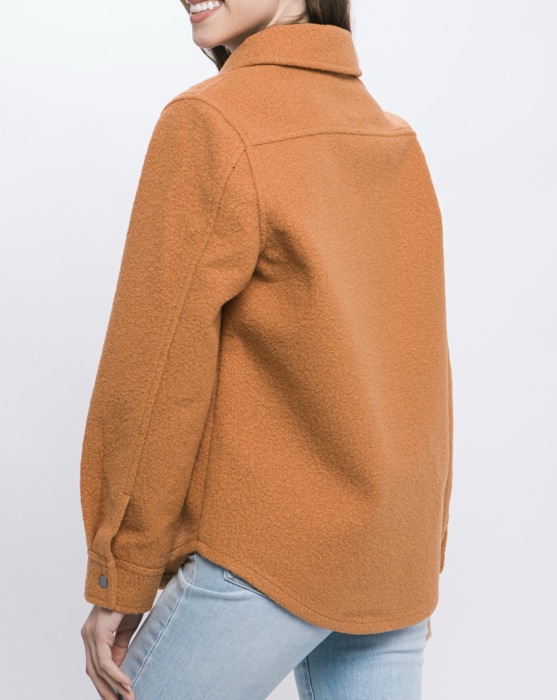 Wool Blend Button Down Shacket