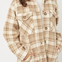 Small Khaki Sherpa checker Jacket