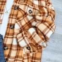 Small Rust Sherpa checker Jacket