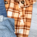 Small Rust Sherpa checker Jacket