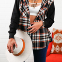 Pumpkin S-M Brooke Hooded Flannel