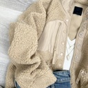 Medium Khaki Melissa Bolero Sherpa Jacket