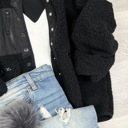 Large Black Melissa Bolero Sherpa Jacket