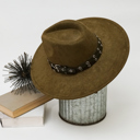 Olive Stevie Buckle Strap Fedora Hat