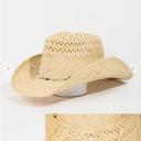Natural Lexie Beaded Rope Straw Braid Western Cowboy Hat