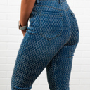 Small Blue Bella Rhinestone Flair bottom Jeans