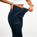 Large Jamelia Cuffed High Waisted Wide Bottom Jeans